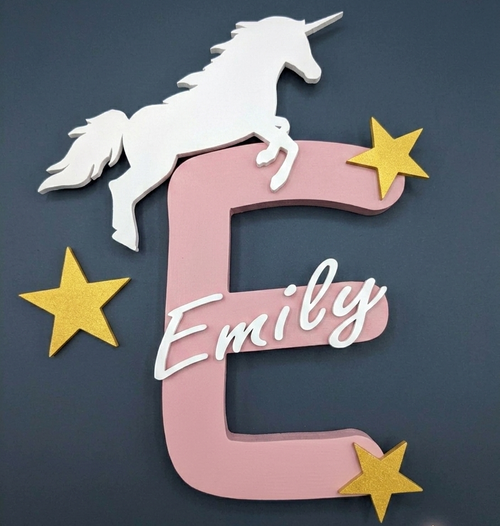 "Emily" Türschild mit Einhorn