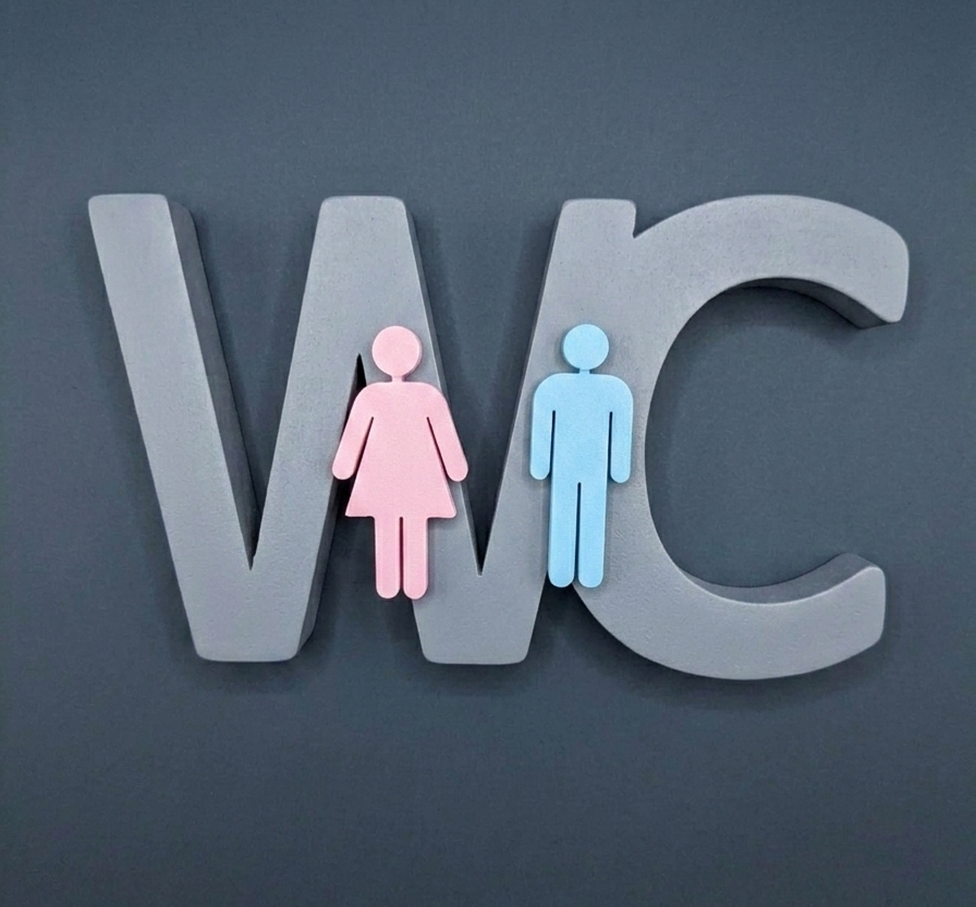 WC-Türschild – Frau & Mann