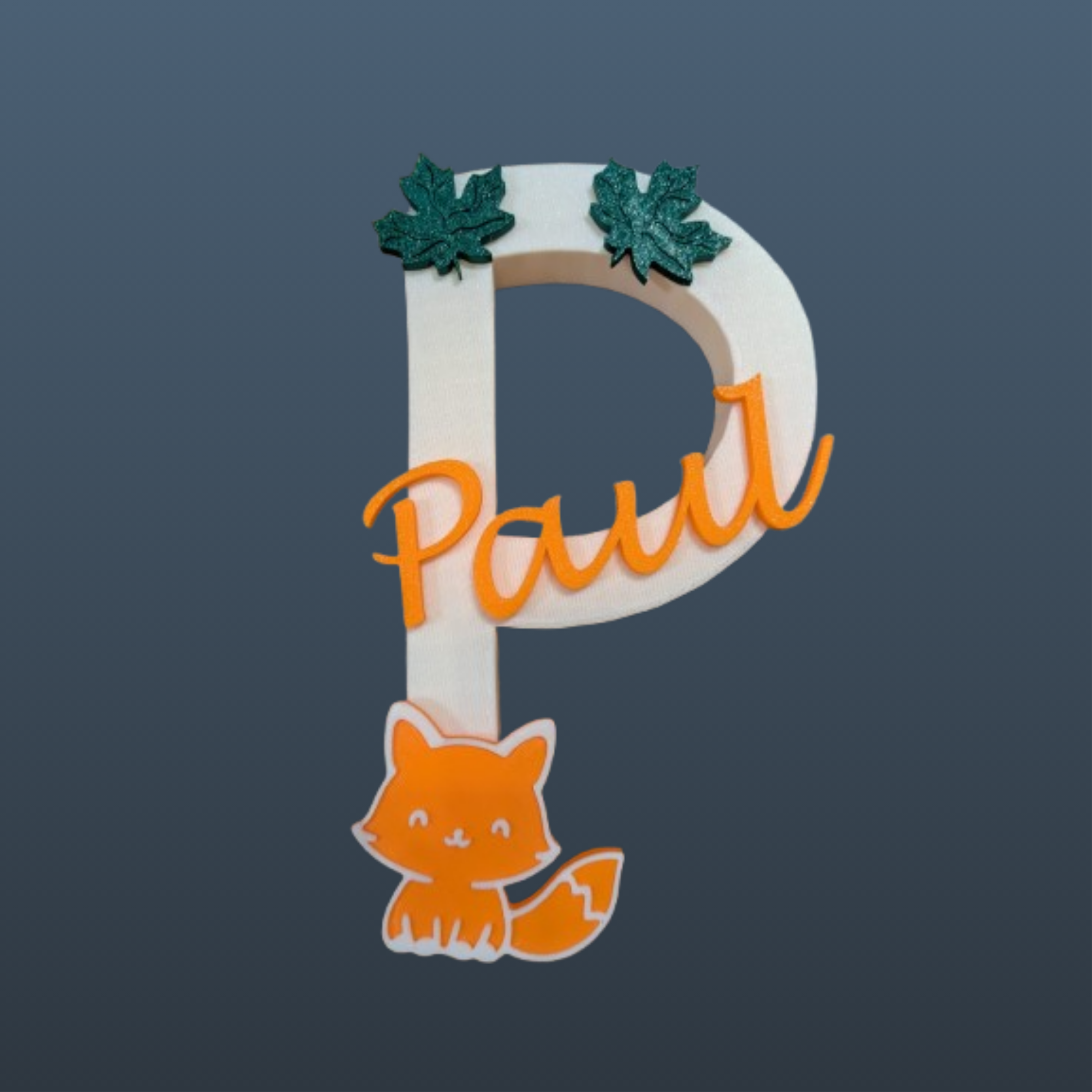 „Paul“ Türschild mit Fuchs