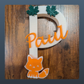 „Paul“ Türschild mit Fuchs