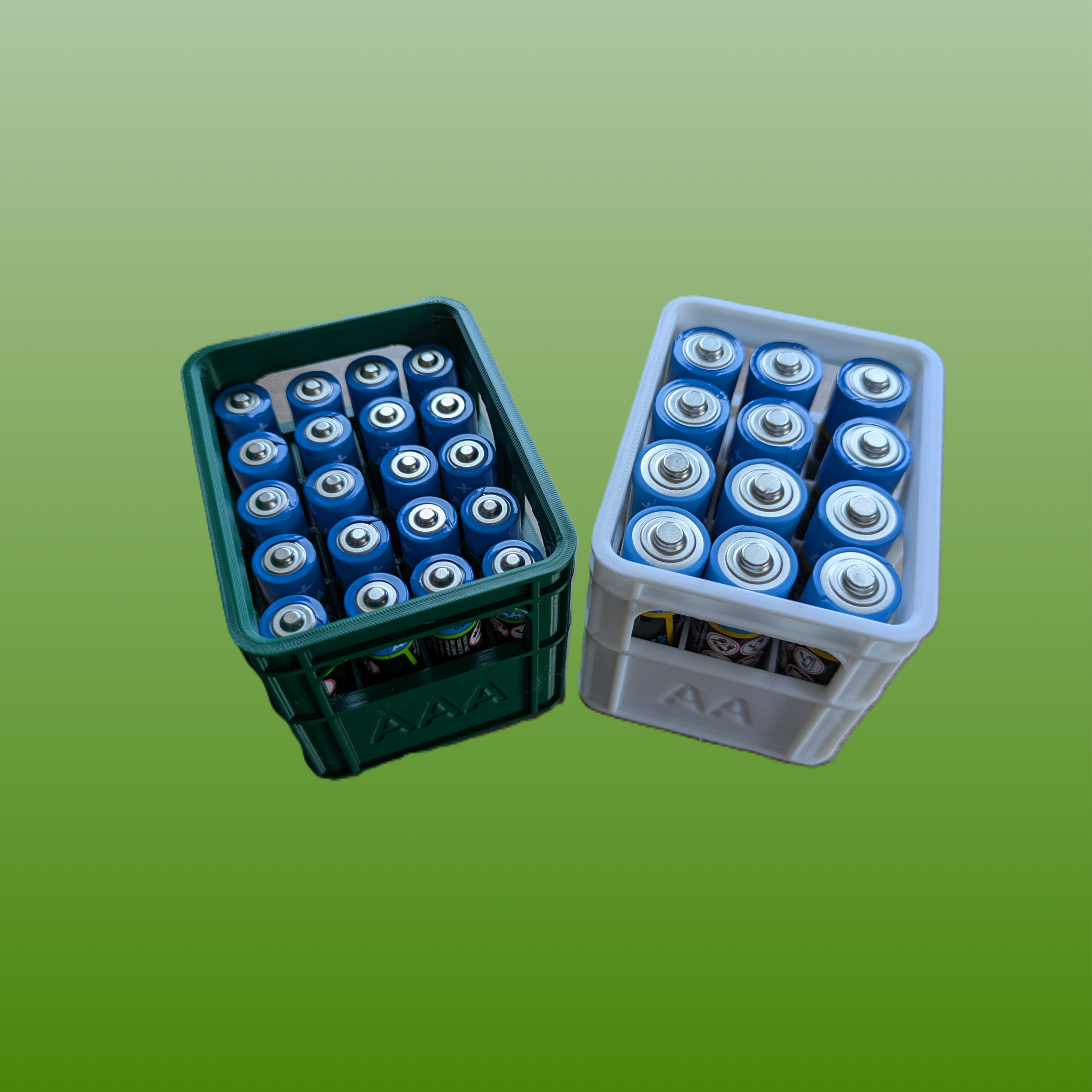 Stapelbare Batterieboxen für AA & AAA