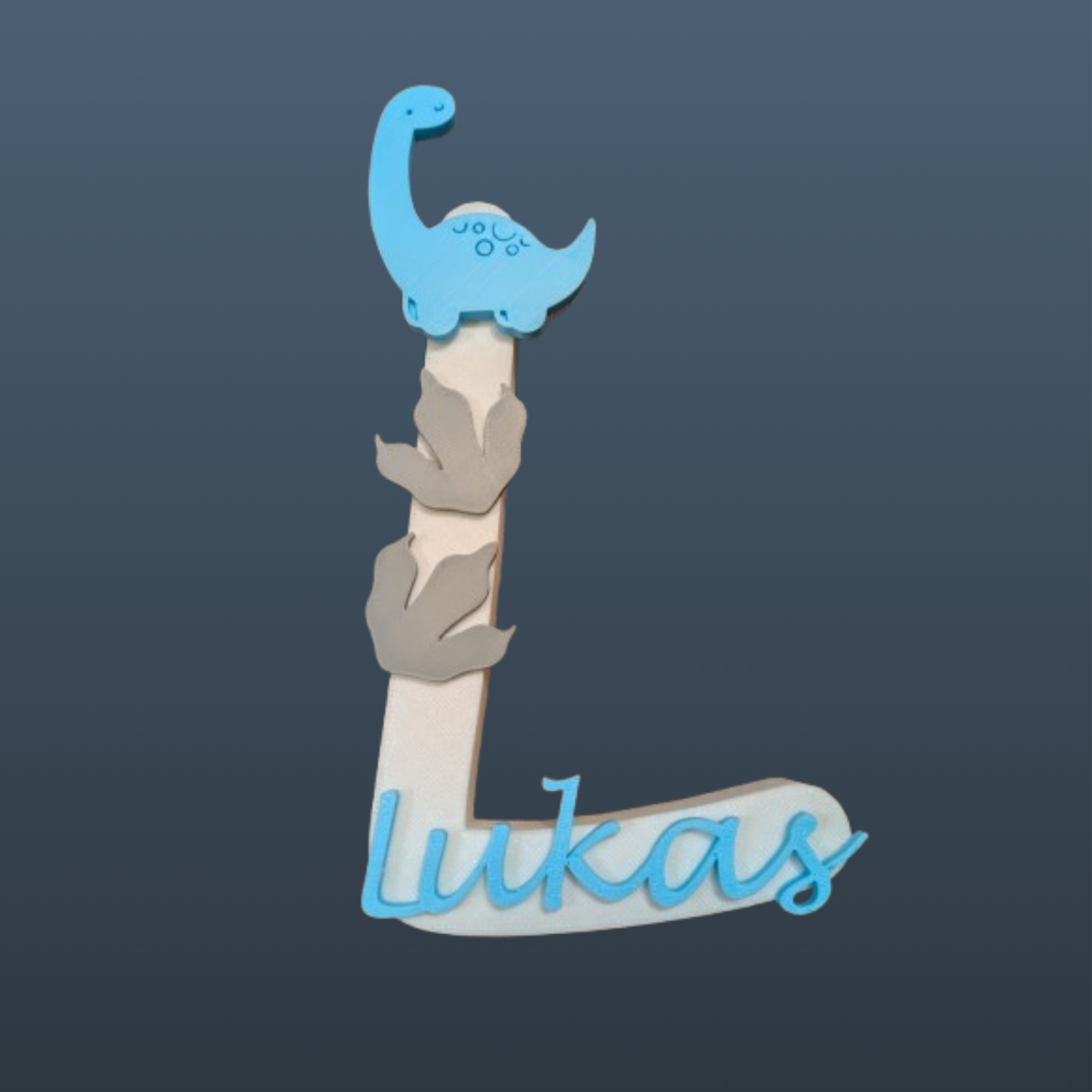 „Lukas“ Namensschild mit Dino